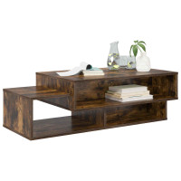 Produktbild för Kaffeebord Rökt ek 105 x 50 x 32,5 cm Konstruerat trä