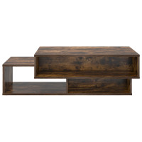 Produktbild för Kaffeebord Rökt ek 105 x 50 x 32,5 cm Konstruerat trä