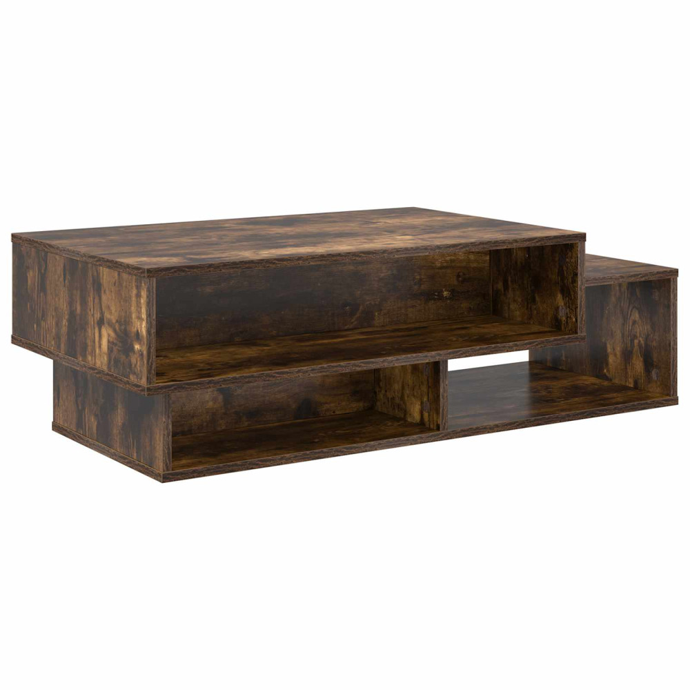Produktbild för Kaffeebord Rökt ek 105 x 50 x 32,5 cm Konstruerat trä