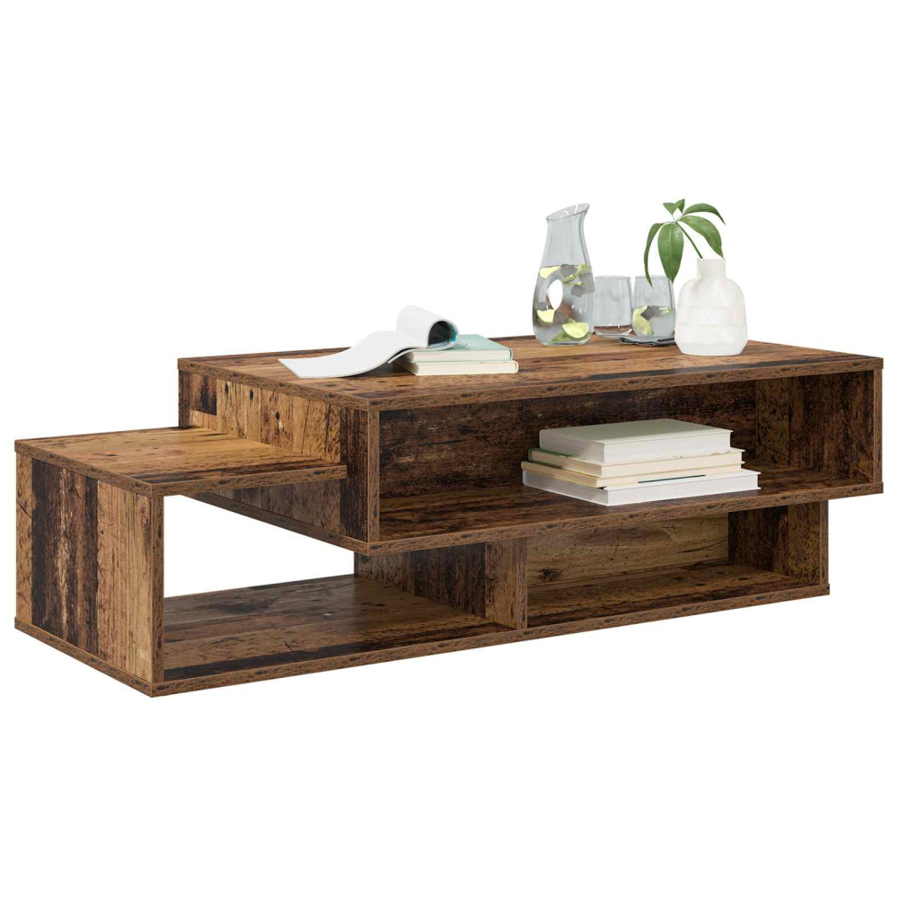 Produktbild för Kaffeebord Gammalt trä 105 x 50 x 32,5 cm Konstruerat trä