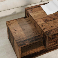 Produktbild för Kaffeebord Gammalt trä 105 x 50 x 32,5 cm Konstruerat trä