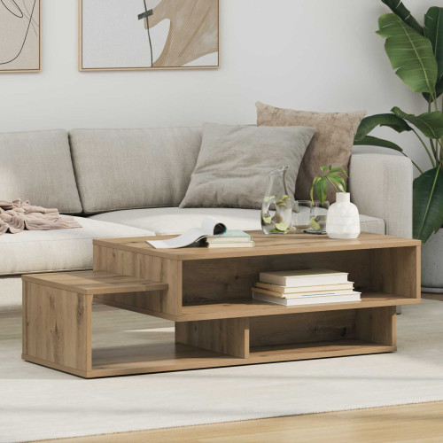 vidaXL Kaffeebord Artisan Ek 105 x 50 x 32,5 cm Konstruerat trä