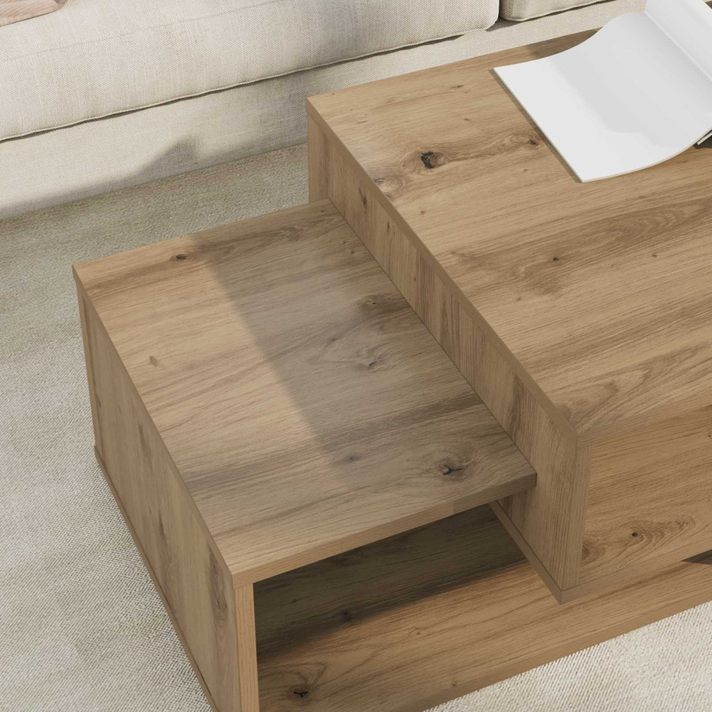 Produktbild för Kaffeebord Artisan Ek 105 x 50 x 32,5 cm Konstruerat trä