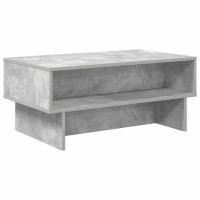 Produktbild för Kaffeebord Betonggrå 80 x 46 x 35 cm Konstruerat trä
