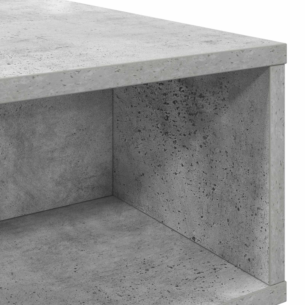 Produktbild för Kaffeebord Betonggrå 80 x 46 x 35 cm Konstruerat trä