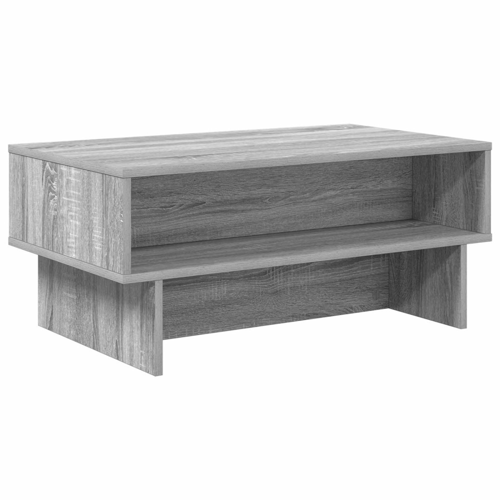 Produktbild för Kaffeebord Grå Sonoma 80 x 46 x 35 cm Konstruerat trä