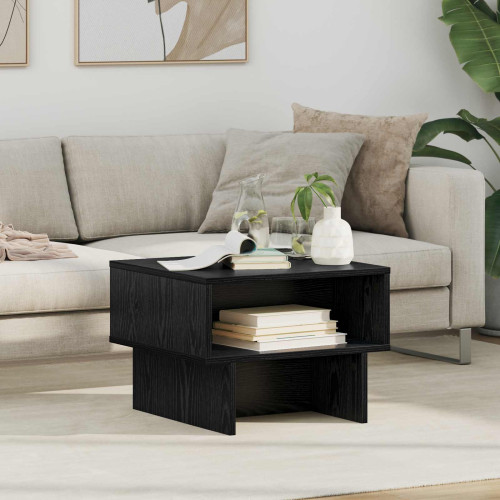 vidaXL Kaffeebord Svart Ek 48 x 46 x 35 cm Konstruerat trä