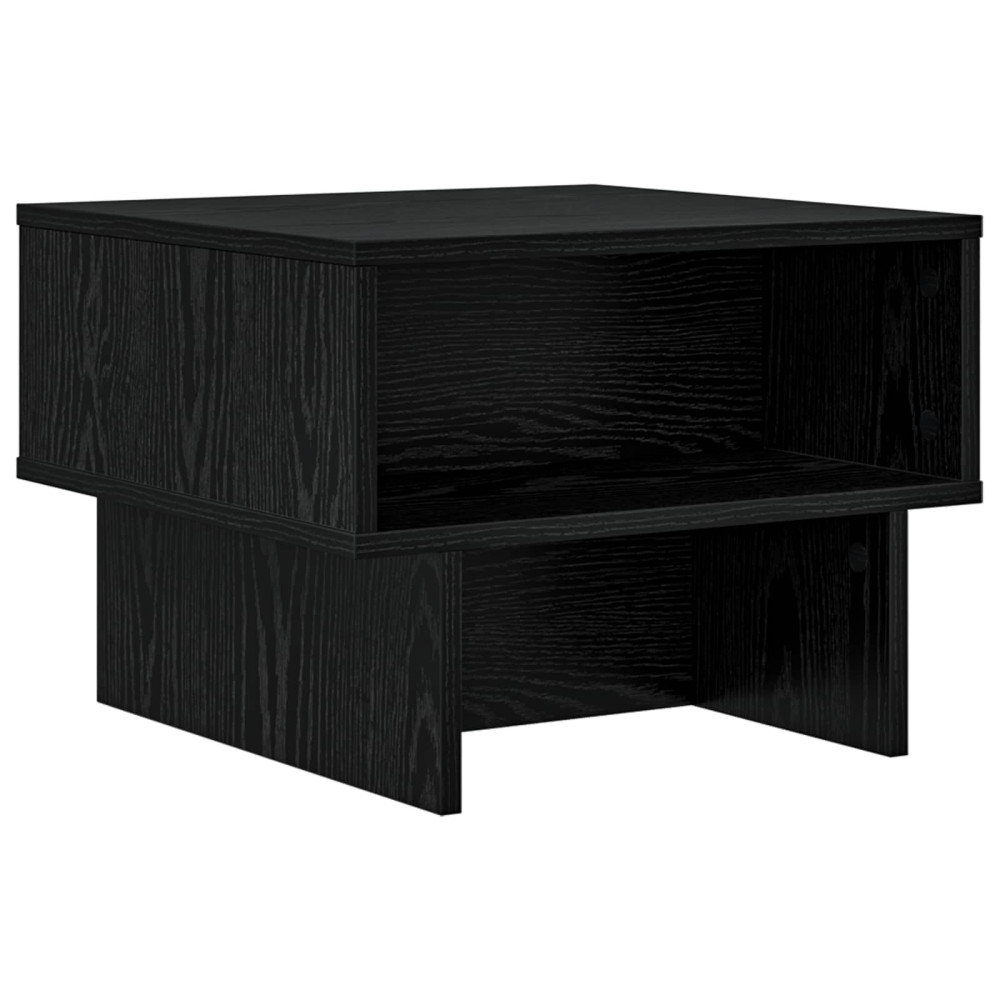 Produktbild för Kaffeebord Svart Ek 48 x 46 x 35 cm Konstruerat trä