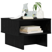 Produktbild för Kaffeebord Svart Ek 48 x 46 x 35 cm Konstruerat trä