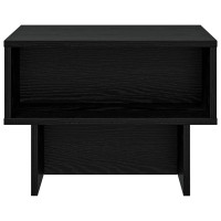 Produktbild för Kaffeebord Svart Ek 48 x 46 x 35 cm Konstruerat trä