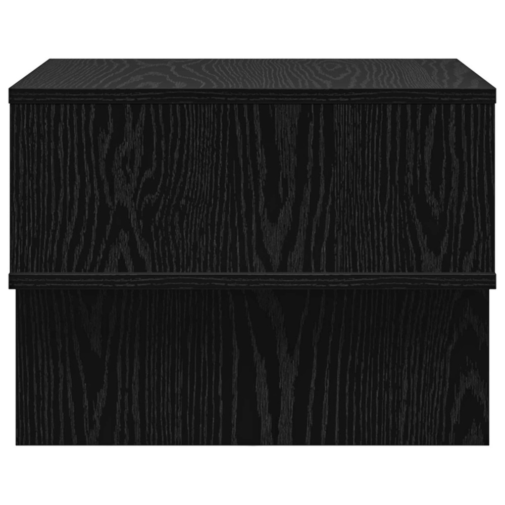 Produktbild för Kaffeebord Svart Ek 48 x 46 x 35 cm Konstruerat trä