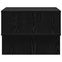 Produktbild för Kaffeebord Svart Ek 48 x 46 x 35 cm Konstruerat trä