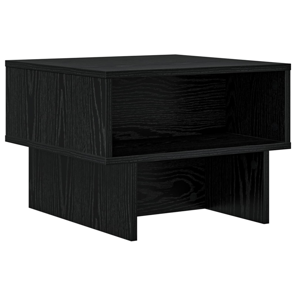 Produktbild för Kaffeebord Svart Ek 48 x 46 x 35 cm Konstruerat trä