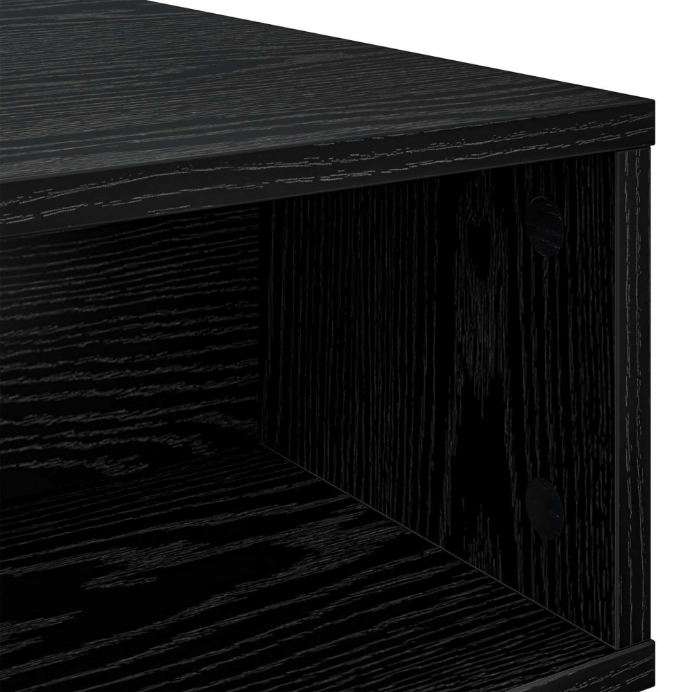 Produktbild för Kaffeebord Svart Ek 48 x 46 x 35 cm Konstruerat trä
