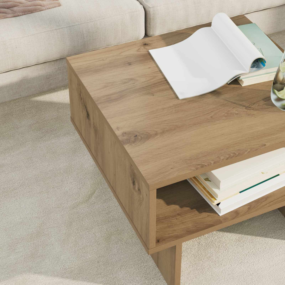 Produktbild för Kaffeebord Artisan Ek 48 x 46 x 35 cm Konstruerat trä