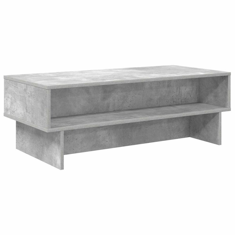 Produktbild för Kaffeebord Betonggrå 100 x 46 x 35 cm Konstruerat trä