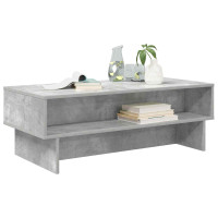 Produktbild för Kaffeebord Betonggrå 100 x 46 x 35 cm Konstruerat trä