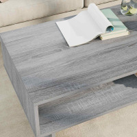 Produktbild för Kaffeebord Grå Sonoma 100 x 46 x 35 cm Konstruerat trä