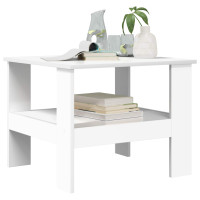 Produktbild för Kaffeebord Vit 57 x 55 x 45 cm Konstruerat trä
