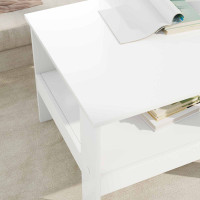 Produktbild för Kaffeebord Vit 57 x 55 x 45 cm Konstruerat trä