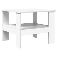 Produktbild för Kaffeebord Vit 57 x 55 x 45 cm Konstruerat trä