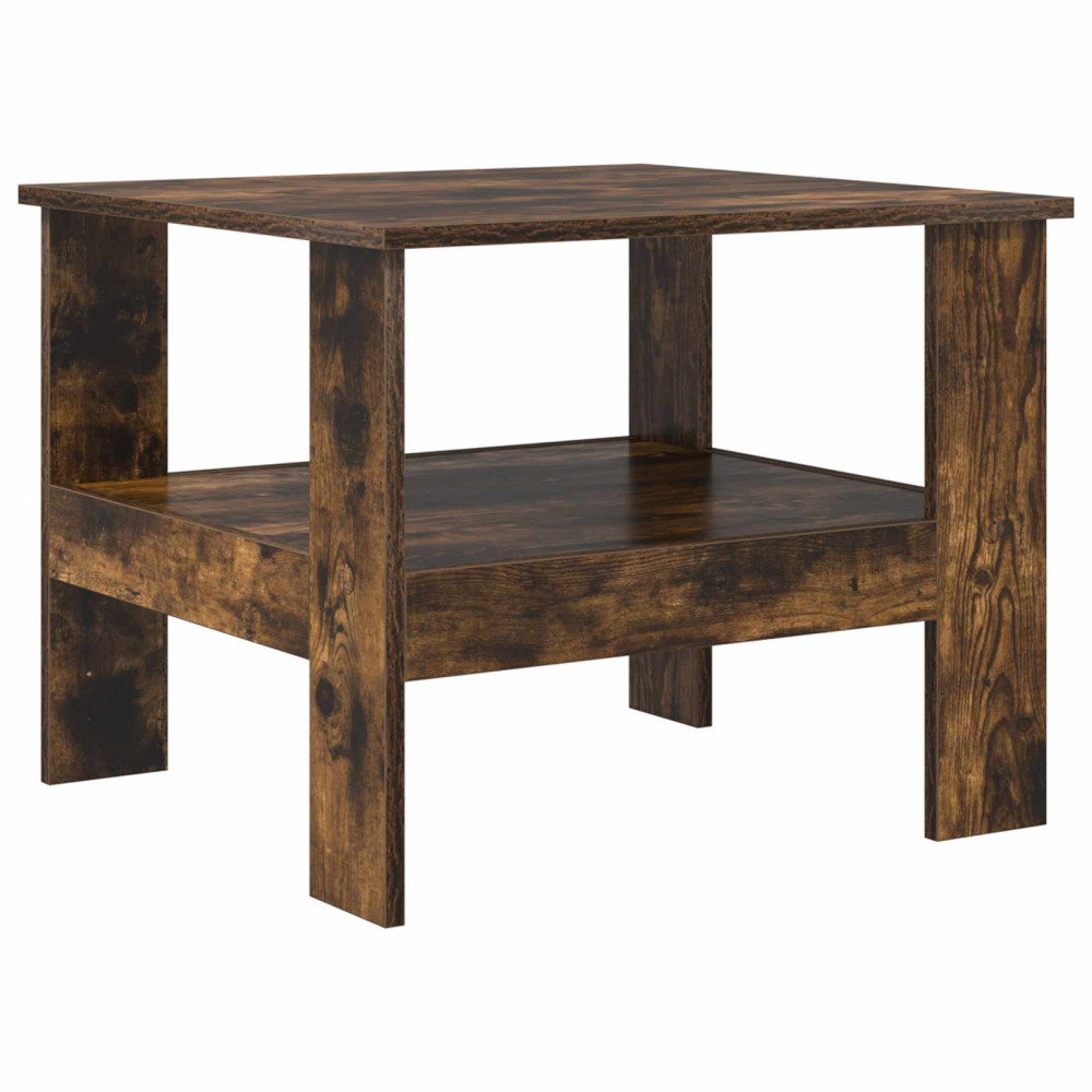 Produktbild för Kaffeebord Rökt ek 57 x 55 x 45 cm Konstruerat trä