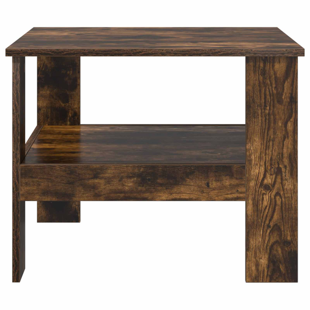 Produktbild för Kaffeebord Rökt ek 57 x 55 x 45 cm Konstruerat trä