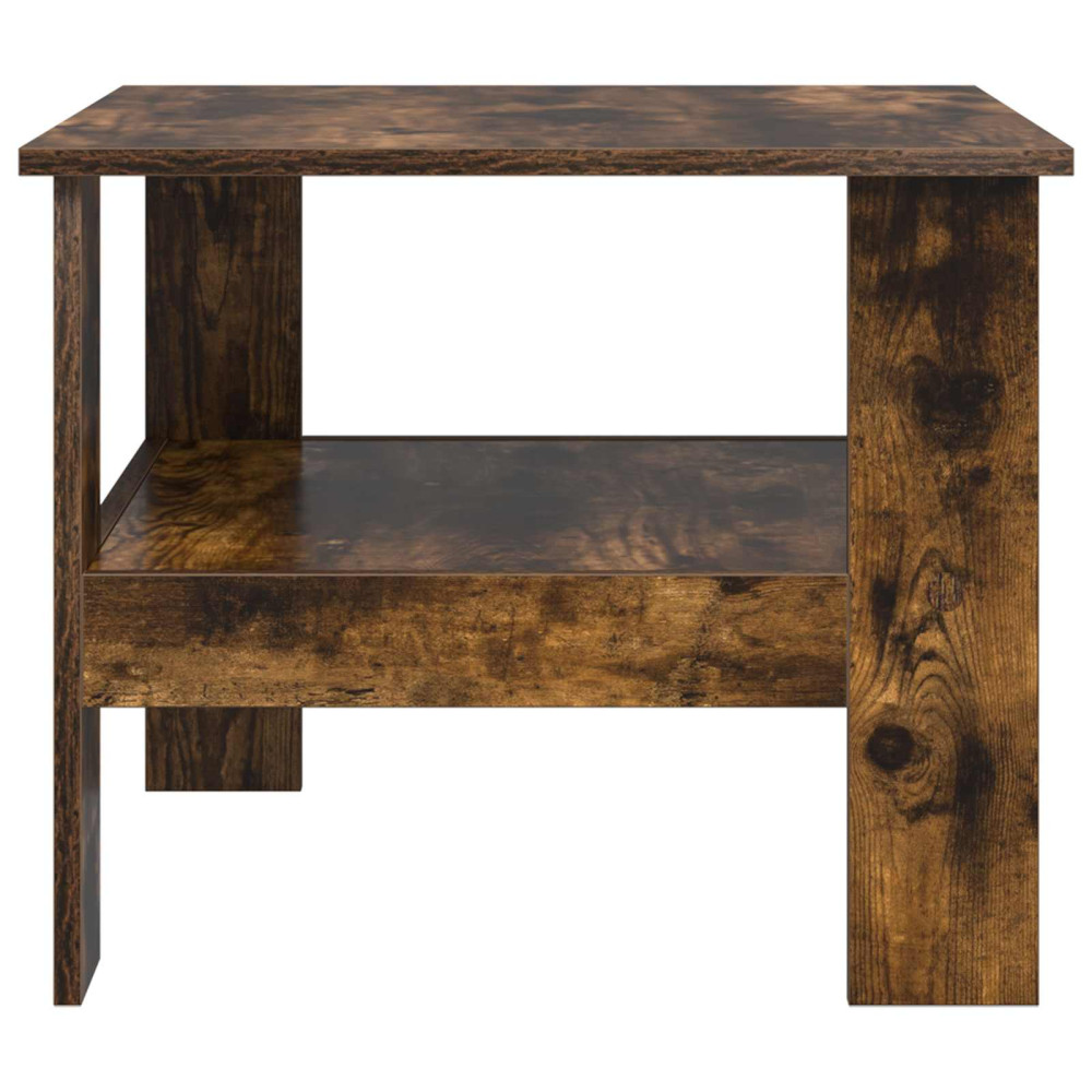 Produktbild för Kaffeebord Rökt ek 57 x 55 x 45 cm Konstruerat trä