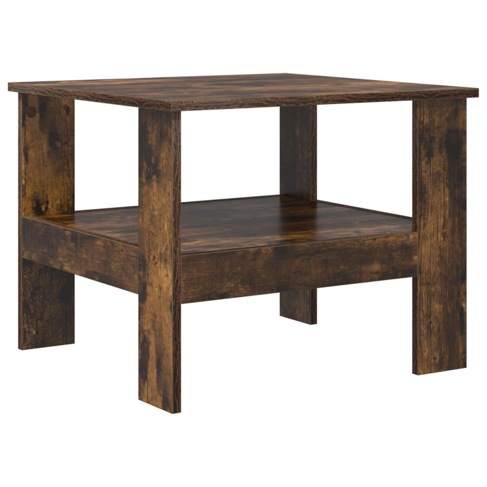 Produktbild för Kaffeebord Rökt ek 57 x 55 x 45 cm Konstruerat trä