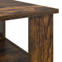 Produktbild för Kaffeebord Rökt ek 57 x 55 x 45 cm Konstruerat trä