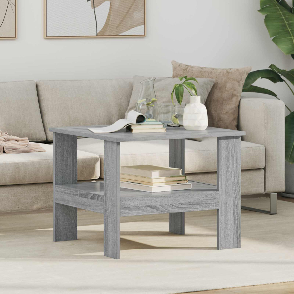 Produktbild för Kaffeebord Grå Sonoma 57 x 55 x 45 cm Konstruerat trä