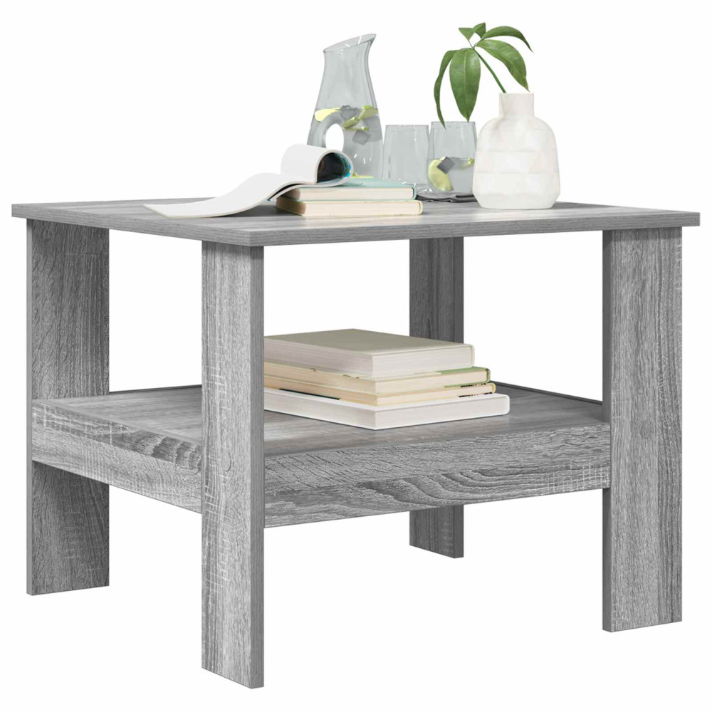 Produktbild för Kaffeebord Grå Sonoma 57 x 55 x 45 cm Konstruerat trä