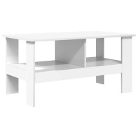 Produktbild för Kaffeebord Vit 90 x 50 x 45 cm Konstruerat trä