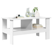 Produktbild för Kaffeebord Vit 90 x 50 x 45 cm Konstruerat trä