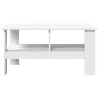 Produktbild för Kaffeebord Vit 90 x 50 x 45 cm Konstruerat trä