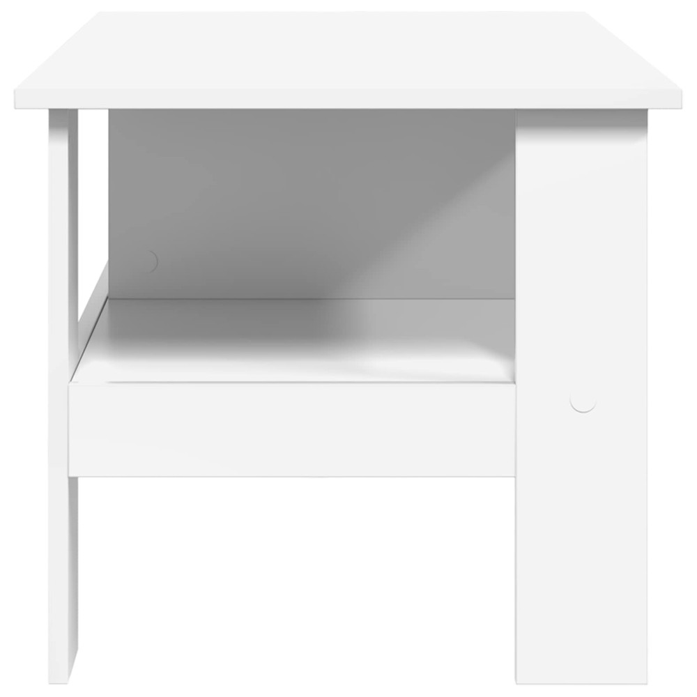 Produktbild för Kaffeebord Vit 90 x 50 x 45 cm Konstruerat trä