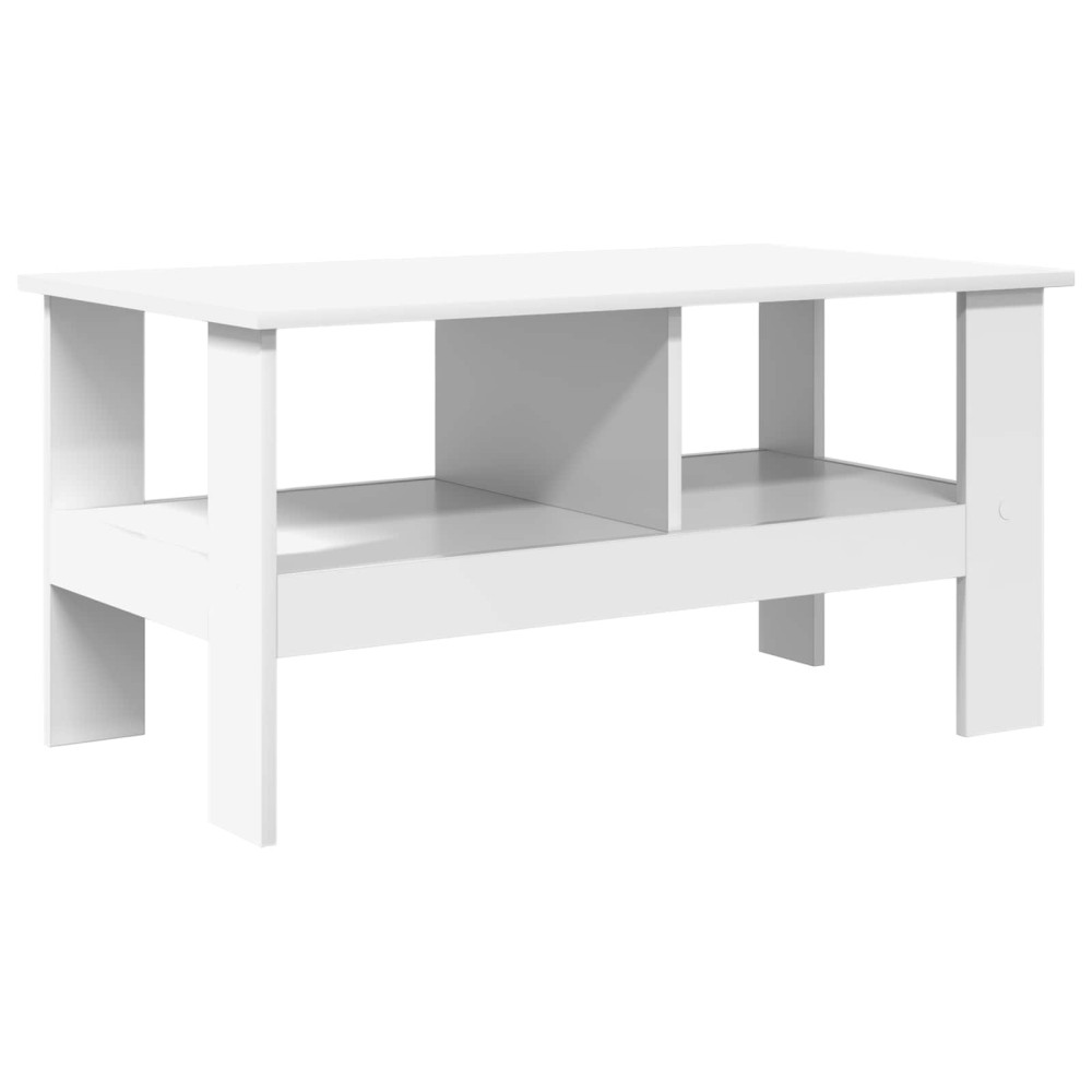 Produktbild för Kaffeebord Vit 90 x 50 x 45 cm Konstruerat trä