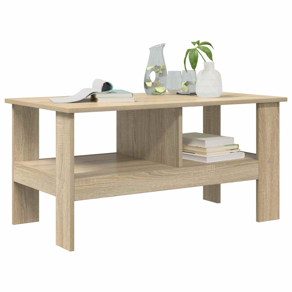 Produktbild för Kaffeebord Sonoma-ek 90 x 50 x 45 cm Konstruerat trä