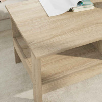 Produktbild för Kaffeebord Sonoma-ek 90 x 50 x 45 cm Konstruerat trä