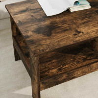 Produktbild för Kaffeebord Rökt ek 90 x 50 x 45 cm Konstruerat trä