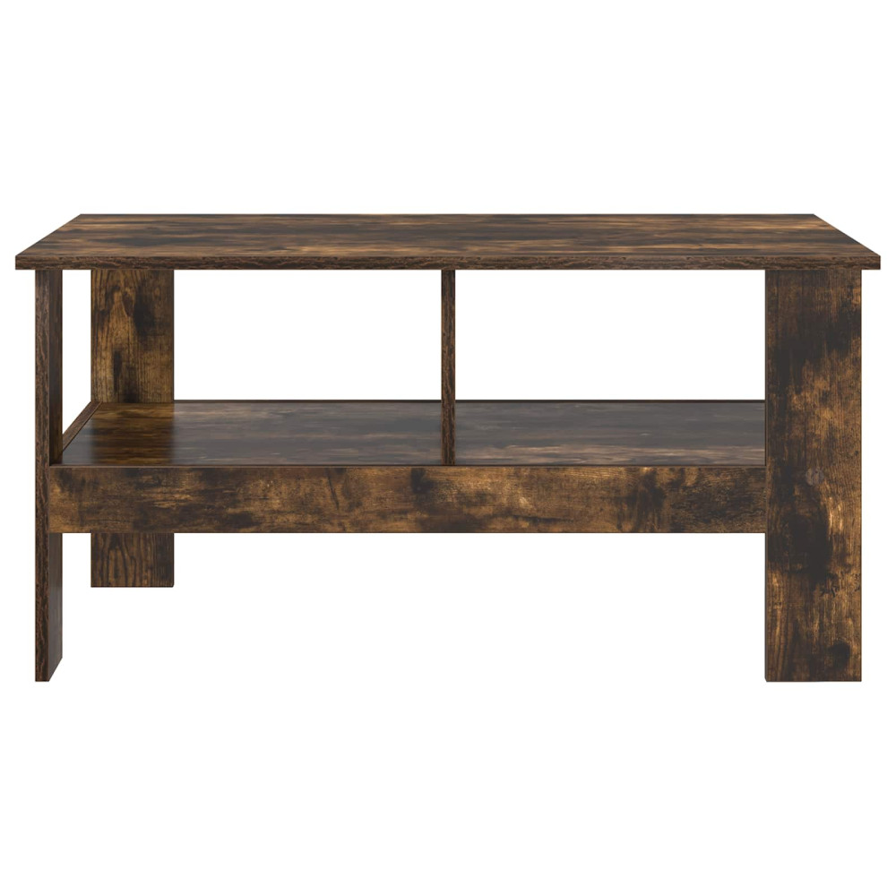 Produktbild för Kaffeebord Rökt ek 90 x 50 x 45 cm Konstruerat trä