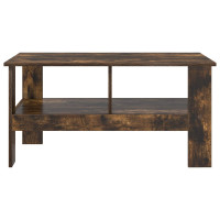 Produktbild för Kaffeebord Rökt ek 90 x 50 x 45 cm Konstruerat trä