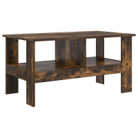 Produktbild för Kaffeebord Rökt ek 90 x 50 x 45 cm Konstruerat trä