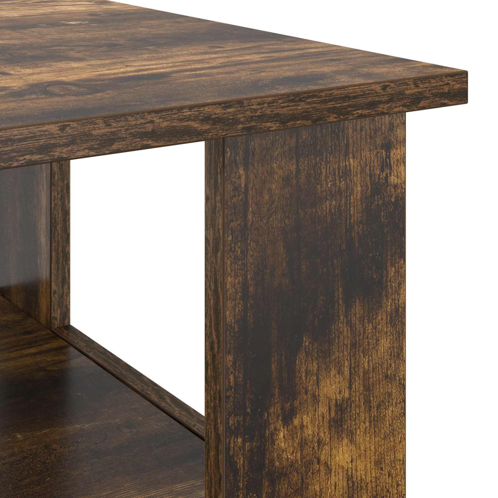 Produktbild för Kaffeebord Rökt ek 90 x 50 x 45 cm Konstruerat trä