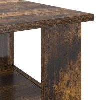 Produktbild för Kaffeebord Rökt ek 90 x 50 x 45 cm Konstruerat trä