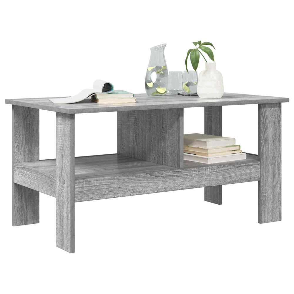 Produktbild för Kaffeebord Grå Sonoma 90 x 50 x 45 cm Konstruerat trä