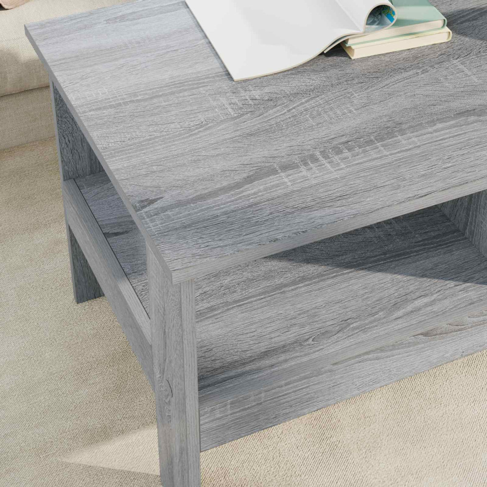 Produktbild för Kaffeebord Grå Sonoma 90 x 50 x 45 cm Konstruerat trä
