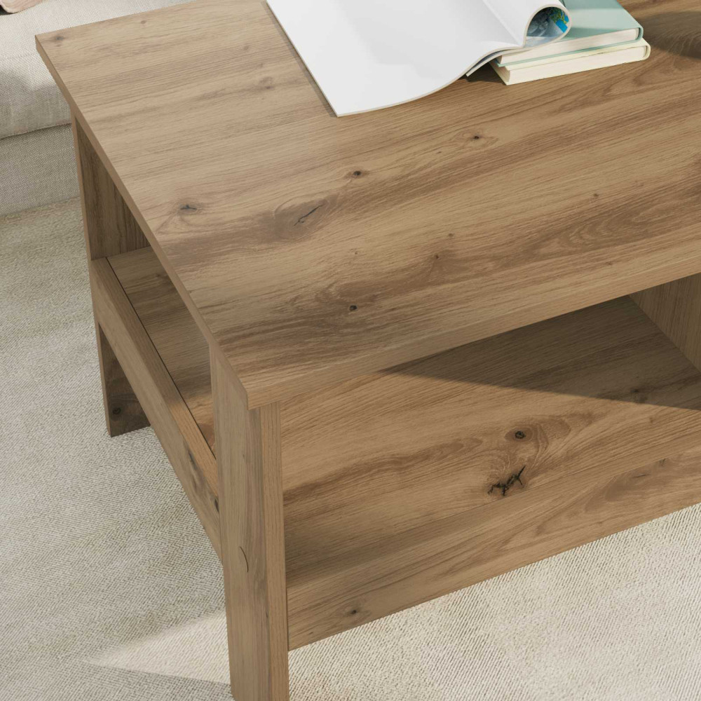 Produktbild för Kaffeebord Artisan Ek 90 x 50 x 45 cm Konstruerat trä