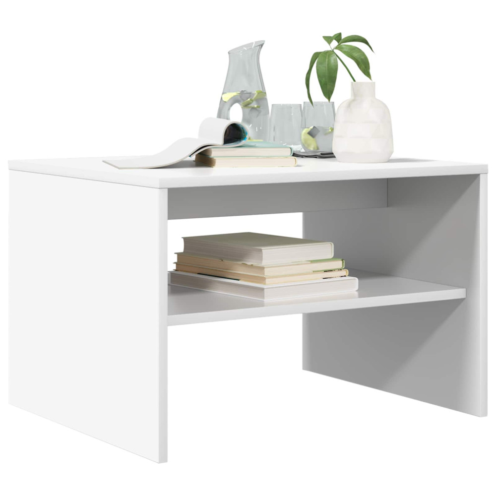 Produktbild för Kaffeebord Vit 60 x 50 x 40 cm Konstruerat trä