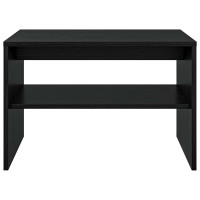 Produktbild för Kaffeebord Svart Ek 60 x 50 x 40 cm Konstruerat trä